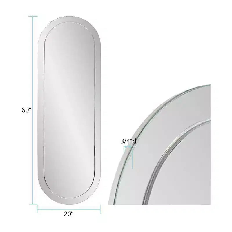Specchio da parete rettangolare Howard Elliott 45,5"x30,75" con cornice in legno grigio fumé a specchio: design moderno, nessun assemblaggio richiesto