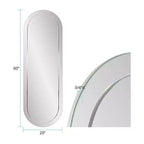 Specchio da parete rettangolare Howard Elliott 45,5"x30,75" con cornice in legno grigio fumé a specchio: design moderno, nessun assemblaggio richiesto
