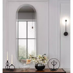 Specchio da parete rettangolare Howard Elliott 45,5"x30,75" con cornice in legno grigio fumé a specchio: design moderno, nessun assemblaggio richiesto