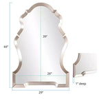 Howard Elliott 44"x29" Specchio da parete incorniciato Nadia con design a buco della serratura argento