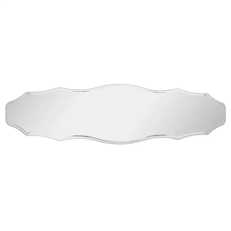 Howard Elliott Embry Vintage Ribbed Frame Oval Wall Mirror: 31" High, 21" Wide, Nickel Finish, Polyurethane Material, No Assembly Required