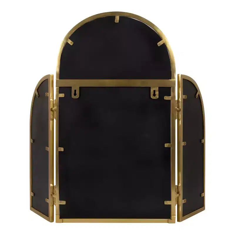 28"x28" Amoli Tripod Arch Mirror Gold - Kate & Laurel All Things Decor: Modern Style, Wall Mounted, No Assembly Required