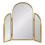 28"x28" Amoli Tripod Arch Mirror Gold - Kate & Laurel All Things Decor: Modern Style, Wall Mounted, No Assembly Required
