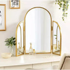 28"x28" Amoli Tripod Arch Mirror Gold - Kate & Laurel All Things Decor: Modern Style, Wall Mounted, No Assembly Required