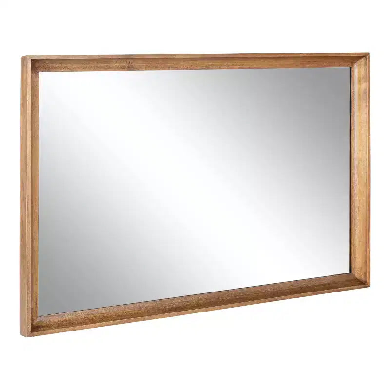 Kate & Laurel All Things Decor Specchio da parete rettangolare Hatherleigh 24"x36" marrone rustico: stile tradizionale, nessun assemblaggio richiesto