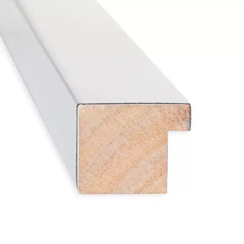 39" x 27" Non-Beveled Low Luster Wood Bathroom Wall Mirror Silver - Amanti Art: Modern Rectangle, Wall Mount, Includes Hardware