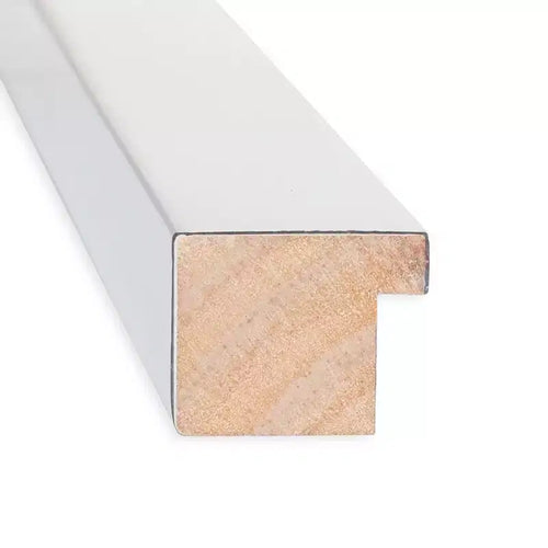 39" x 27" Non-Beveled Low Luster Wood Bathroom Wall Mirror Silver - Amanti Art: Modern Rectangle, Wall Mount, Includes Hardware