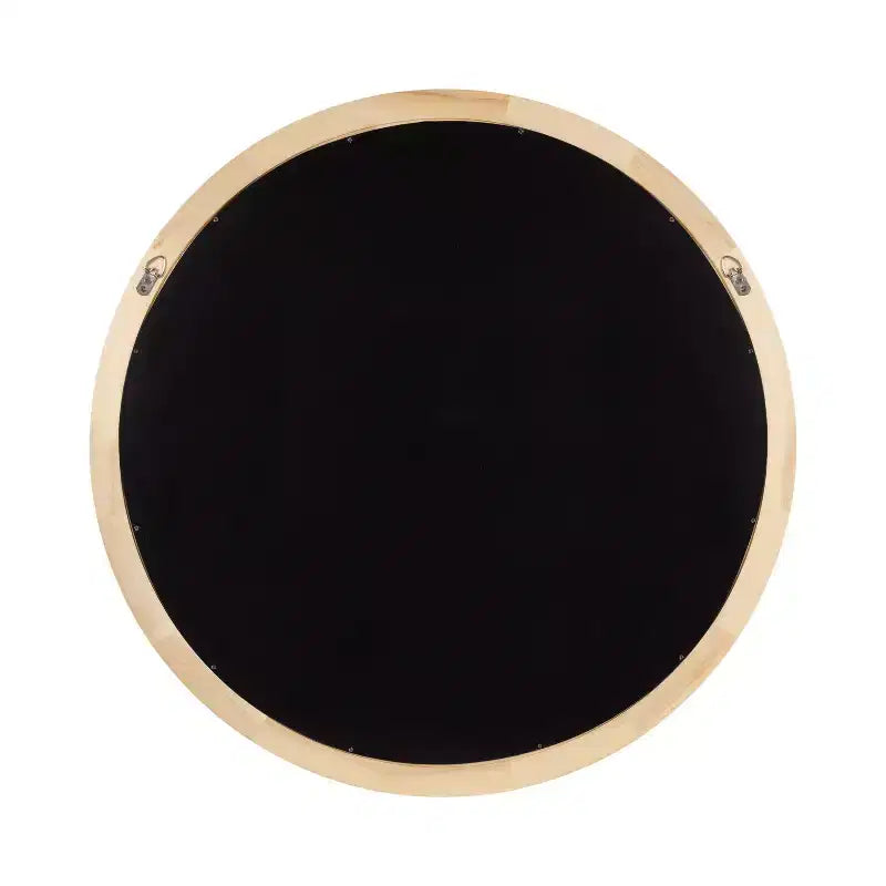 Kate & Laurel All Things Decor 32"X32" Dessa Round Wall Mirror Natural