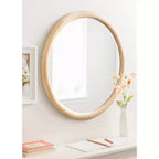 Kate & Laurel All Things Decor Specchio da Parete Rotondo Dessa 32"x32" Naturale