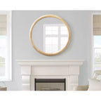 Kate & Laurel All Things Decor Specchio da Parete Rotondo Dessa 32"x32" Naturale