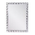 Howard Elliott 40"x29.5" La Bailadora Rectangular Ruffled Metal Vanity Mirror Bright Silver