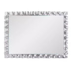Howard Elliott 40"x29.5" Specchio da toeletta rettangolare in metallo arricciato La Bailadora Argento brillante