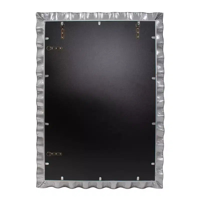 Howard Elliott 40"x29.5" Specchio da toeletta rettangolare in metallo arricciato La Bailadora Argento brillante