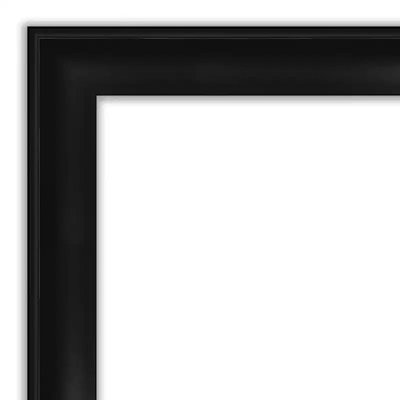 Specchio da parete senza smussature Grand Black Narrow di Amanti Art, 32" x 26"