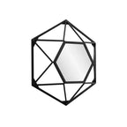 Howard Elliott Specchio da parete geometrico 3D con cornice in metallo 16"x16" Nero opaco