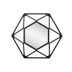 Howard Elliott Specchio da parete geometrico 3D con cornice in metallo 16"x16" Nero opaco