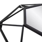 Howard Elliott Specchio da parete geometrico 3D con cornice in metallo 16"x16" Nero opaco