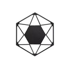 Howard Elliott Specchio da parete geometrico 3D con cornice in metallo 16"x16" Nero opaco