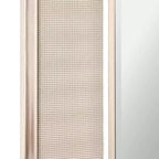 Head West 12"x24" Pave Brushed Nickel Stylish Bathroom and Wall Mirror