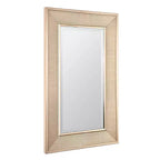 Head West 12"x24" Pave Brushed Nickel Stylish Bathroom and Wall Mirror