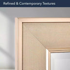 Head West 12"x24" Pave Brushed Nickel Stylish Bathroom and Wall Mirror