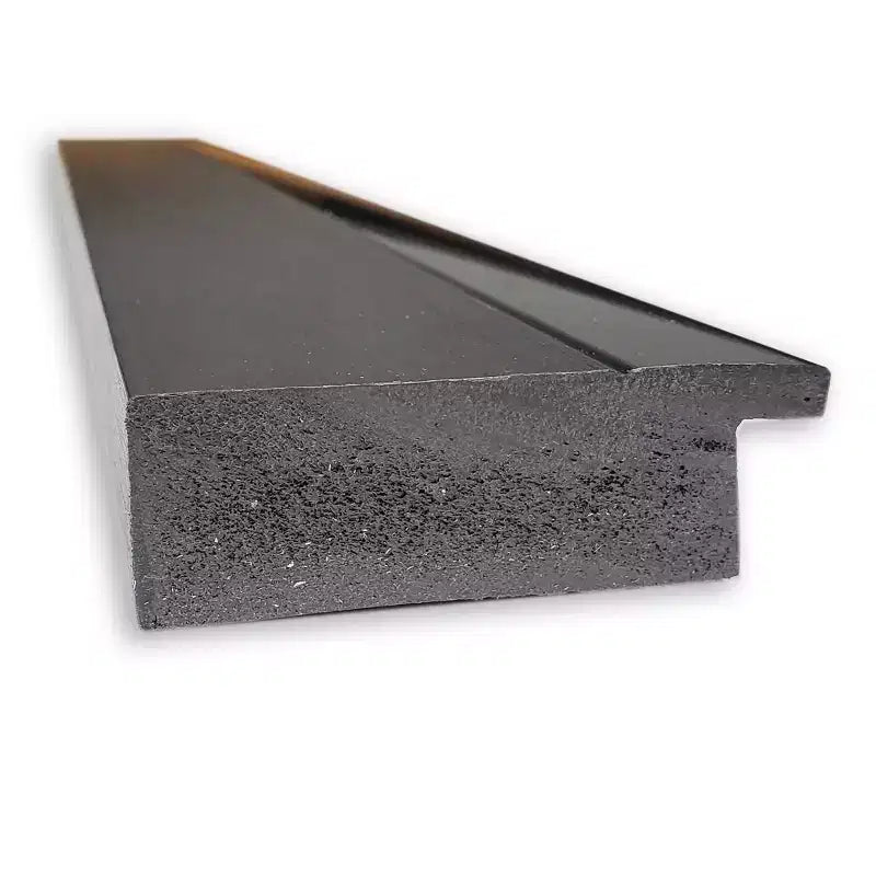 Specchio da parete per bagno nero Tuxedo non smussato da 41" x 29" - Amanti Art: Rettangolare moderno, cornice in polistirene, a parete