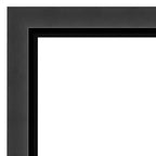 Specchio da parete per bagno nero Tuxedo non smussato da 41" x 29" - Amanti Art: Rettangolare moderno, cornice in polistirene, a parete