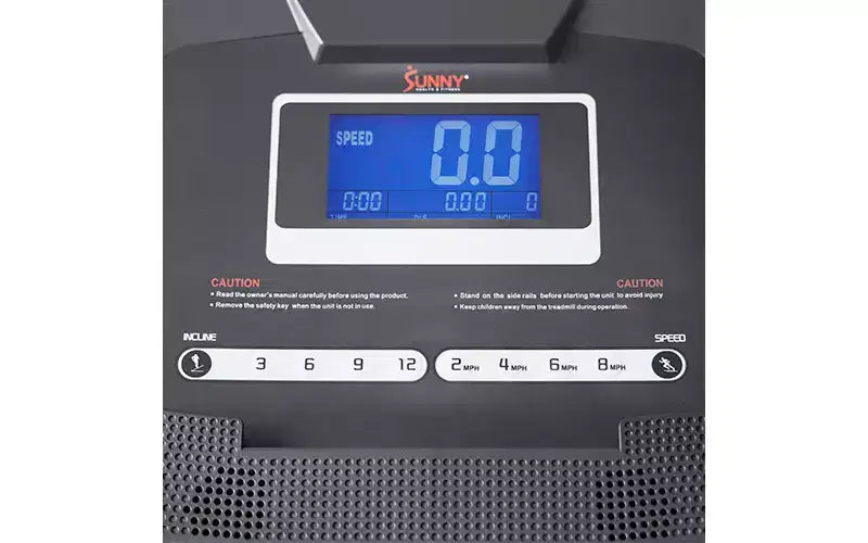 Sunny Health & Fitness Tapis Roulant Manuale Premium con Inclinazione Automatica e Bluetooth