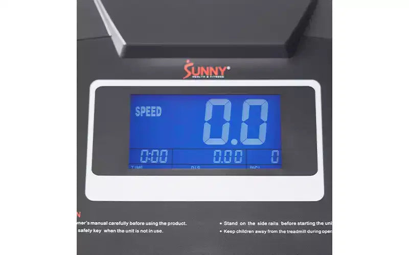 Sunny Health & Fitness Tapis Roulant Manuale Premium con Inclinazione Automatica e Bluetooth