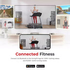 Sunny Health & Fitness Tapis Roulant Manuale Premium con Inclinazione Automatica e Bluetooth