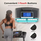 Sunny Health & Fitness Tapis Roulant Manuale Premium con Inclinazione Automatica e Bluetooth