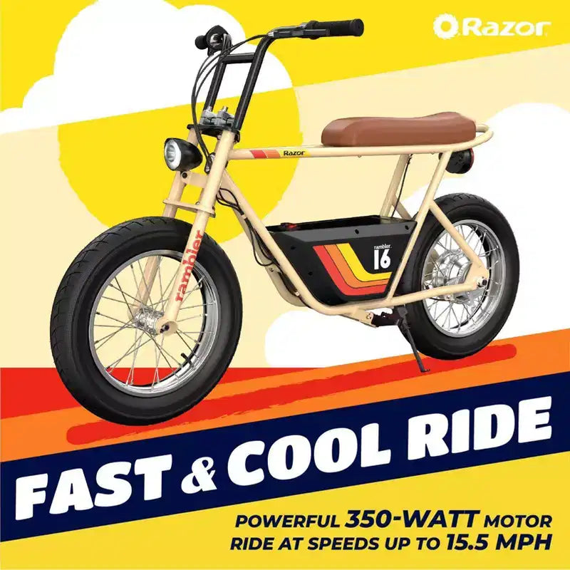 Monopattino elettrico Razor Rambler Step Over - Beige: motore da 350W, velocità 25 km/h