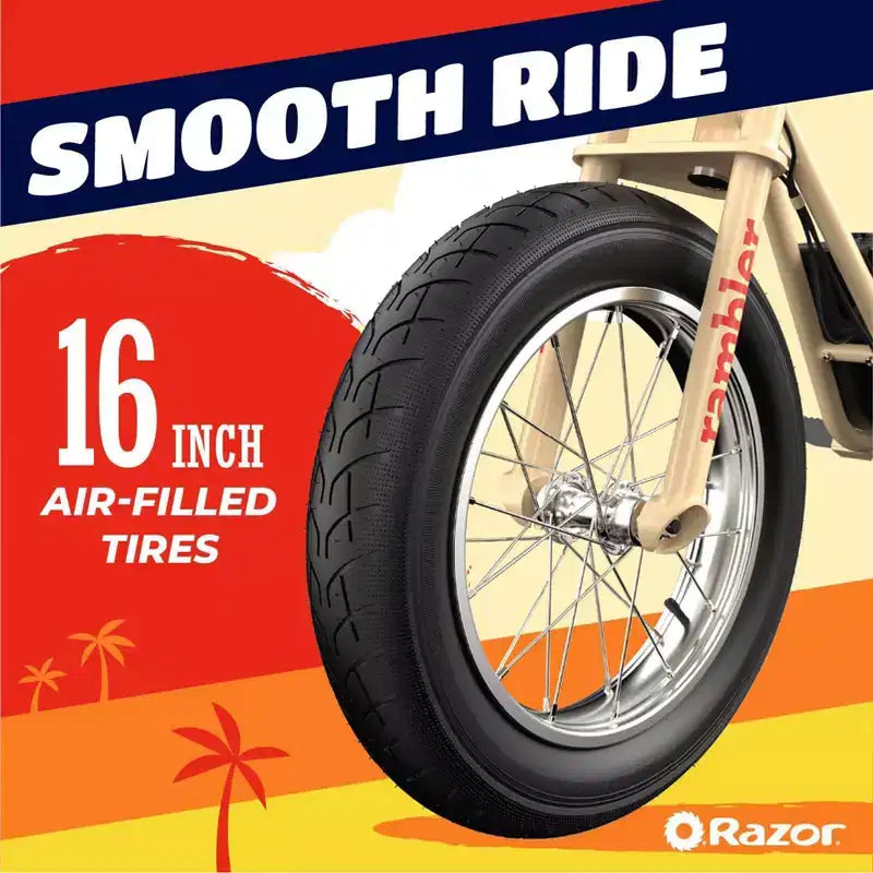 Monopattino elettrico Razor Rambler Step Over - Beige: motore da 350W, velocità 25 km/h