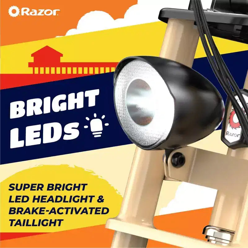 Monopattino elettrico Razor Rambler Step Over - Beige: motore da 350W, velocità 25 km/h