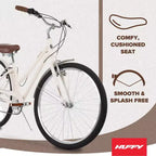 Bicicletta comfort Huffy Sienna da 27.5" L - crema
