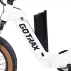 GOTRAX Adult F5 20" Step Through Electric Folding Bike - White
