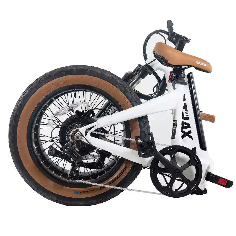 GOTRAX Adult F5 20" Step Through Electric Folding Bike - White