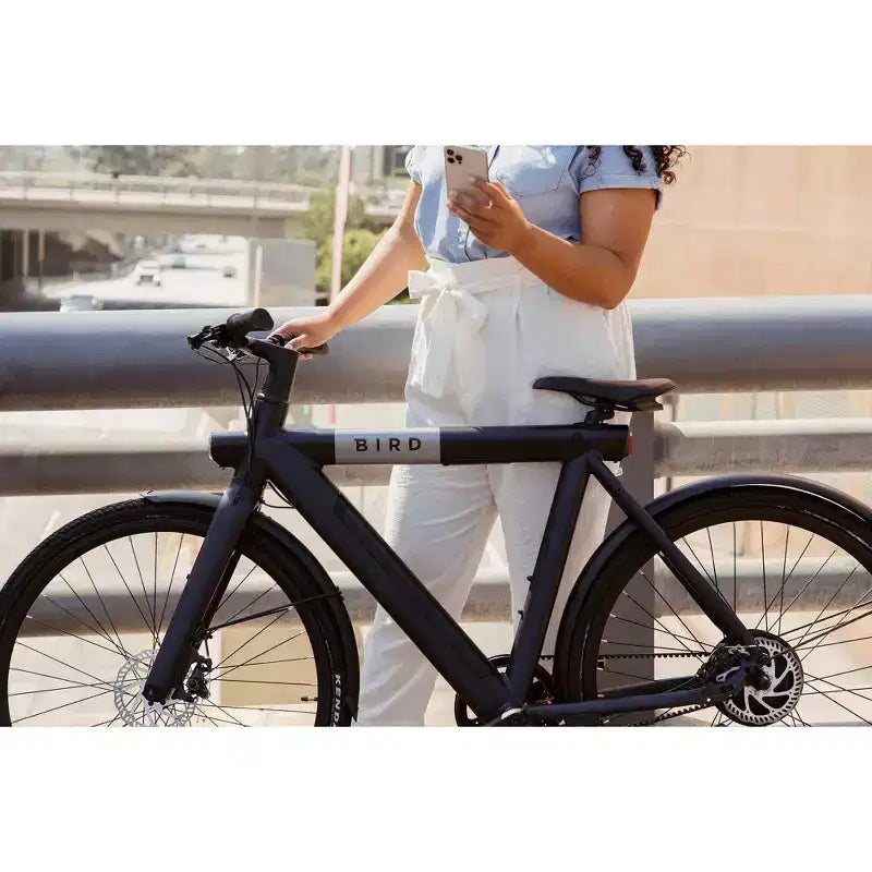 Bird Adult A Frame 28" Step Over Electric Hybrid Bike - Black: Aluminum Frame, 20 mph Max Speed