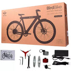 Bird Adult A Frame 28" Step Over Electric Hybrid Bike - Black: Aluminum Frame, 20 mph Max Speed