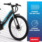 Bicicletta elettrica Huffy Vienna 27.5" 36V per adulti - Matte Storm