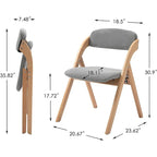 Sedie Pieghevoli Impilabili da Pranzo in Legno con Seduta Imbottita (Set da 4)