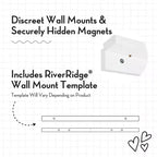 Libreria a Muro RiverRidge Home con 2 Barre Espositive per Opere d'Arte per Bambini