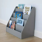 Libreria in legno per bambini Humble Crew Explorer, grigia: scaffale in MDF a 4 ripiani, 61 cm A x 61 cm L x 33 cm P, età 2+