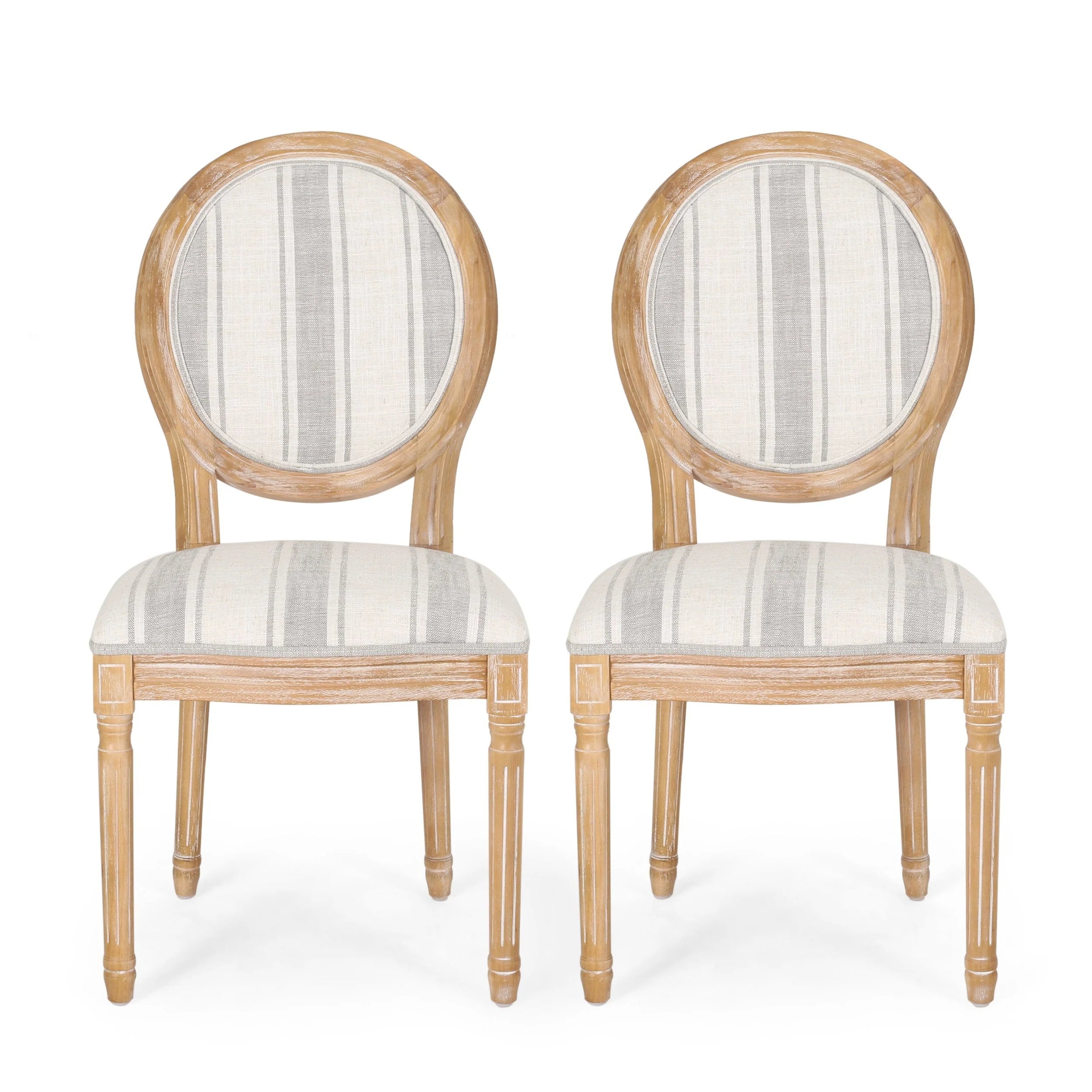 Sedie da pranzo in tessuto stile francese - NH419413