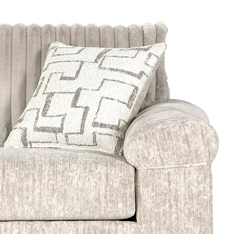 Roundhill Furniture Nason Wide Wale Corduroy Sofa, Loveseat, and Cuddle Chair Set