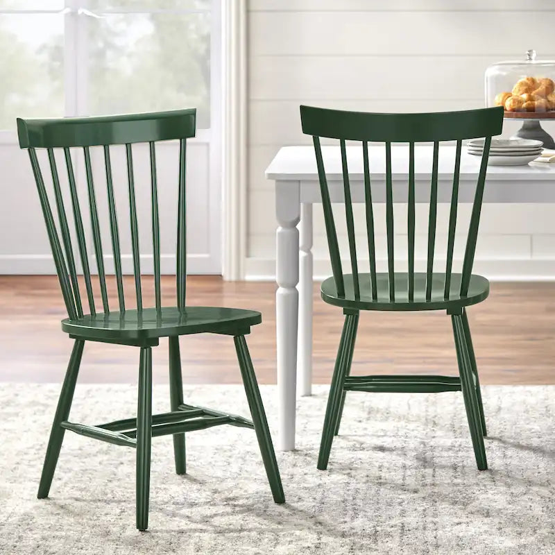 Sedie da pranzo con schienale a fusi in legno massello Simple Living Venice (set da 2)