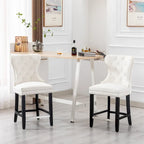 Sgabello da bancone Carter 24 Wingback Tufted Nailhead (set da 2)