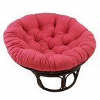 Poltrona Papasan Bali da 42 pollici in rattan con cuscino in twill