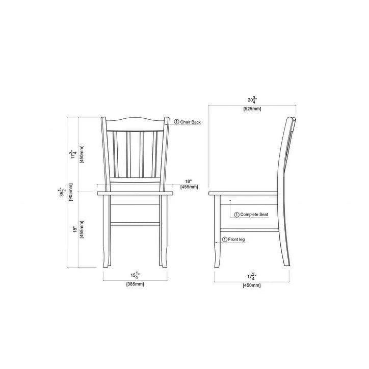 Sedie da pranzo Shaker (set da 2)