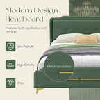 Letto moderno imbottito in pelle PU Uphou di Christopher Knight Home